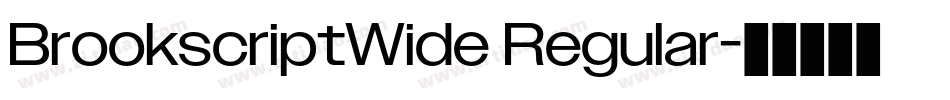BrookscriptWide Regular字体转换